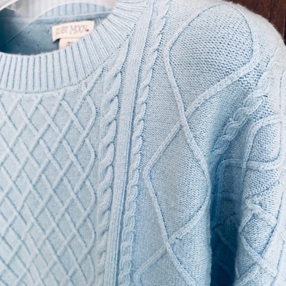 Ruby Moon Light Blue Crop Sweater - Picture 3 of 11